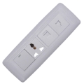 TCL Legrand 1x3Port+1xRJ45+1xSwitch+1xRJ11 Socket Outlet Wall Face Plate 118 Type U Series