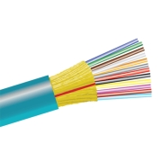 24 Fibers Multimode 50/125 10G OM3 Indoor/Outdoor Distribution Riser Fiber Optical Cable